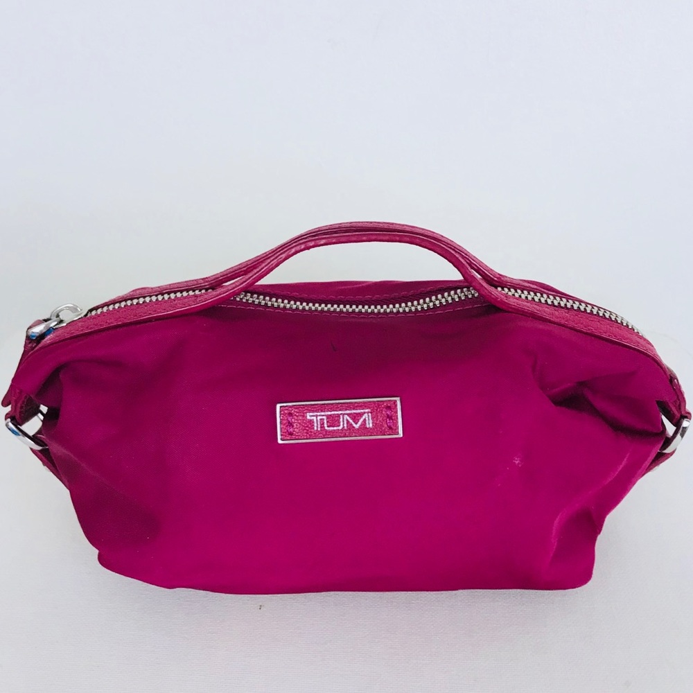TUMI Small Fuchsia Clutch/Cosmetic Bag